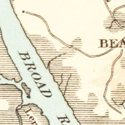 Vintage Map of Broad River, South Carolina, 1903