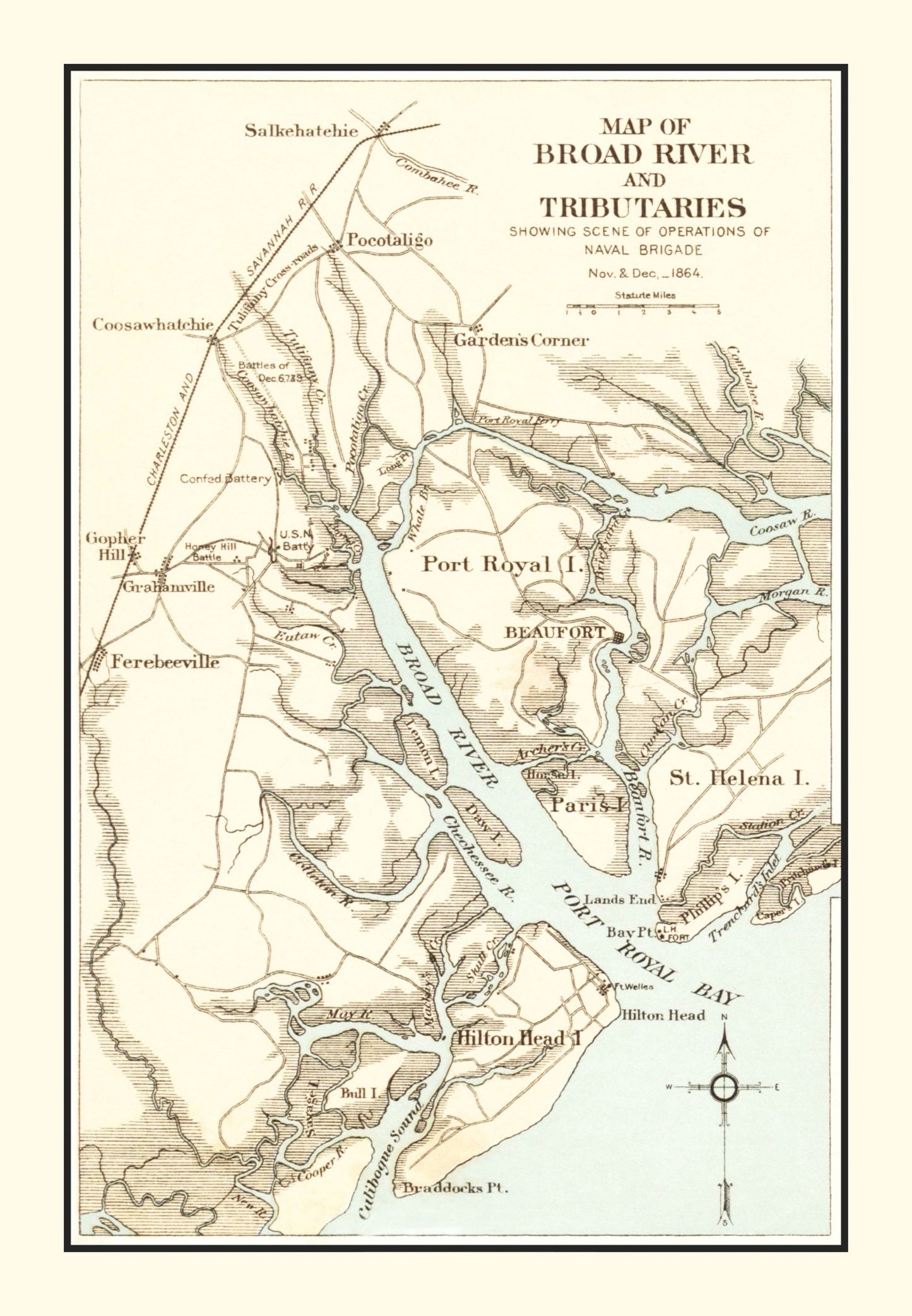 Vintage Map of Broad River, South Carolina, 1903