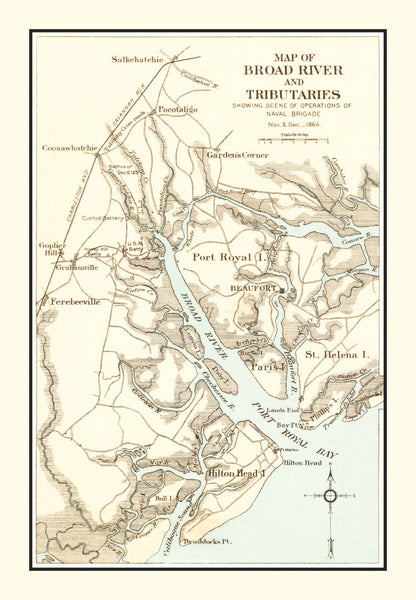 Vintage Map of Broad River, South Carolina, 1903