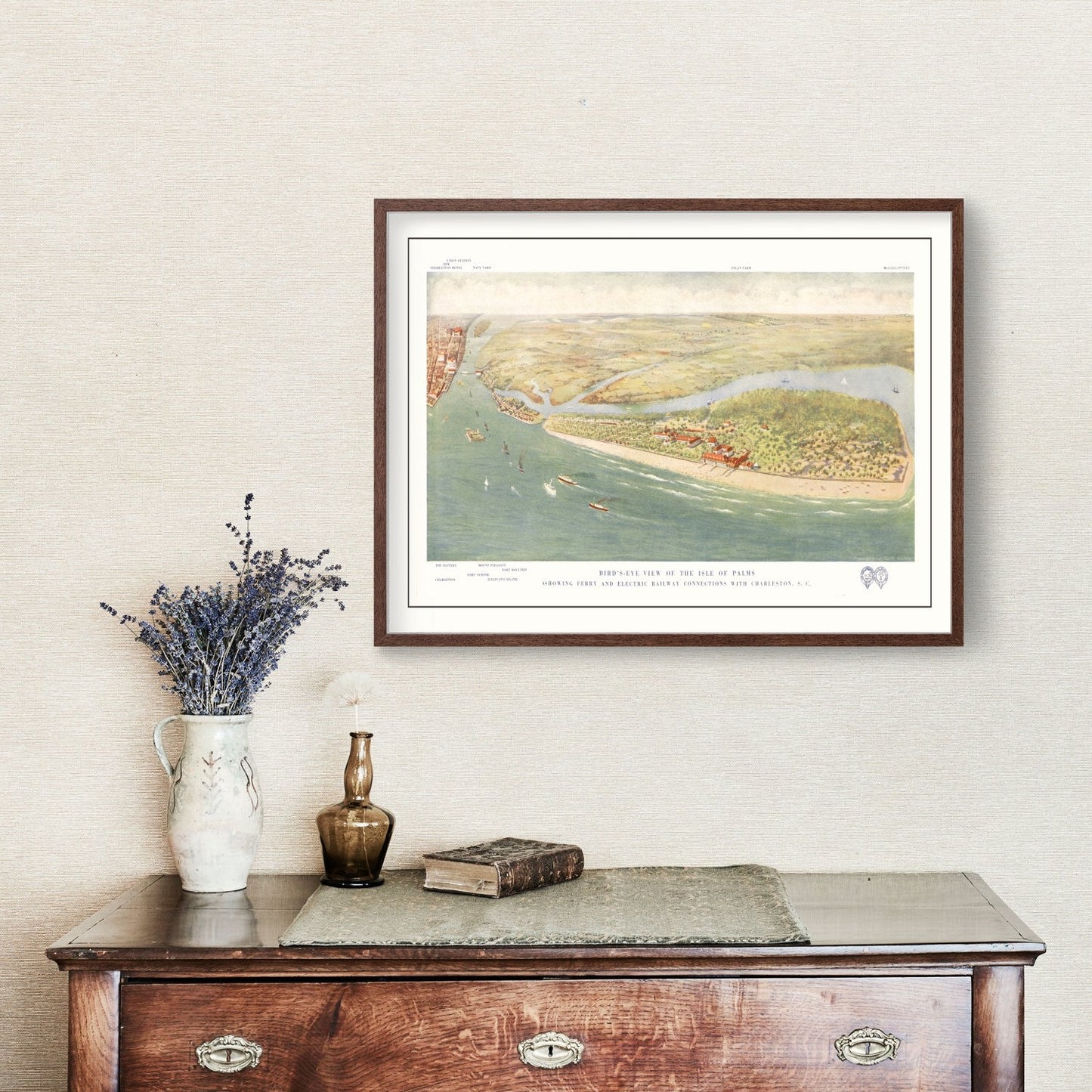 Vintage Map of Isle of Palms, South Carolina, 1910