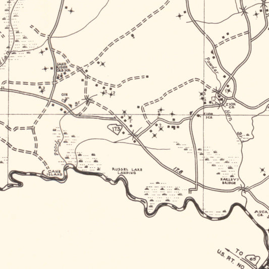 Vintage Map of Dorchester County, South Carolina, 1939