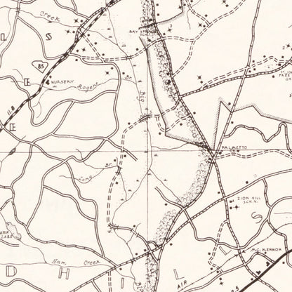 Vintage Map of Chesterfield County, South Carolina, 1938