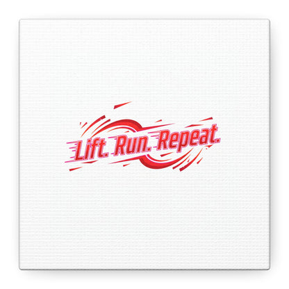 Lift Run Repeat Gym Motivation Canvas Wall Art