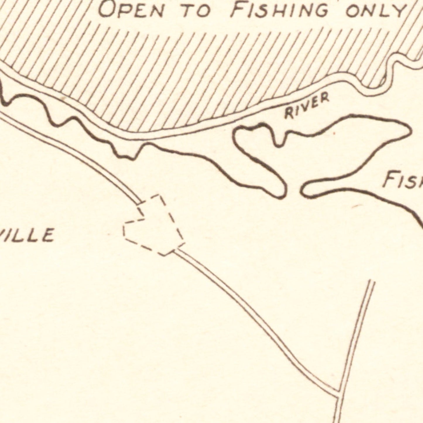 Vintage 1943 Santee Cooper Wildlife Area Map Wall Art