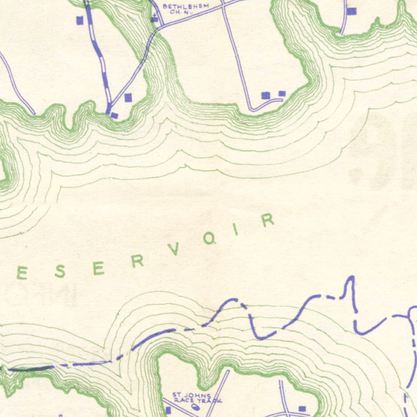 Vintage Fisherman's Map of Santee Cooper Reservoir, 1944