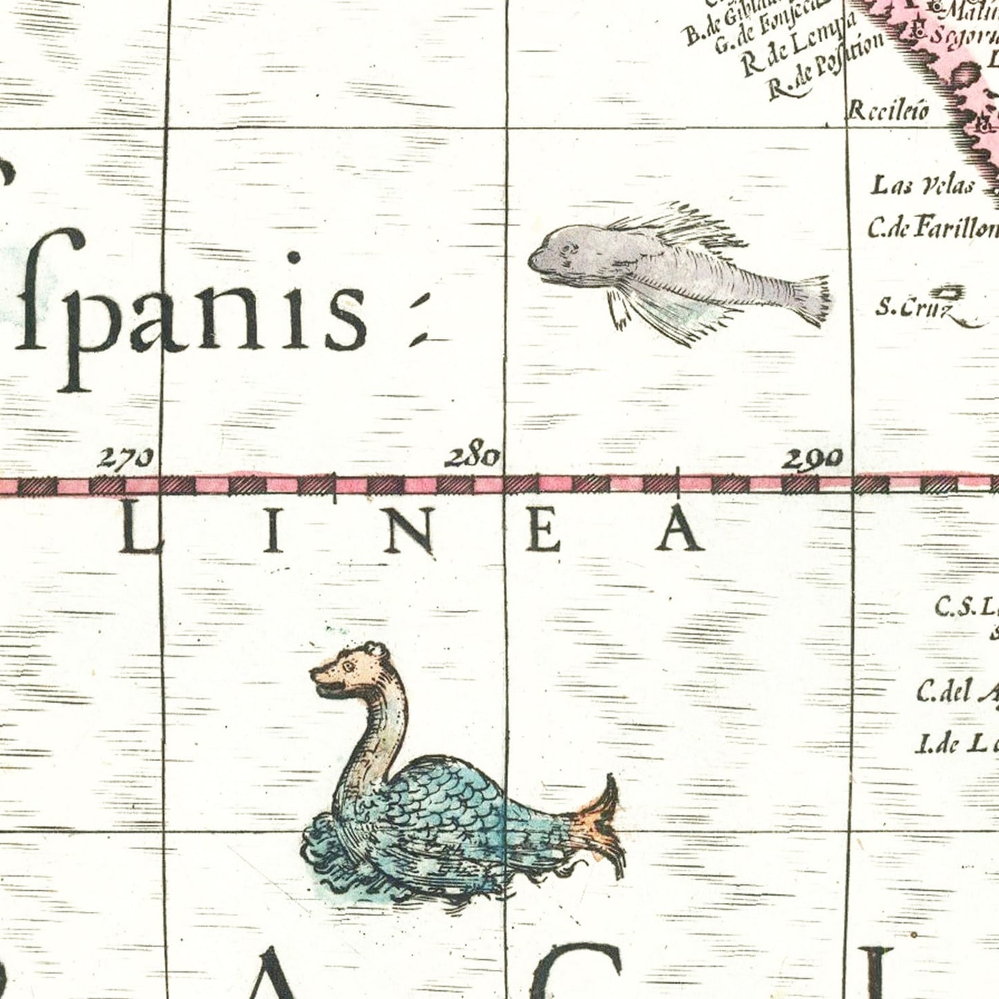 Vintage Map of America, 1606