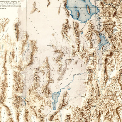 Vintage Lake Bonneville Map, 1877