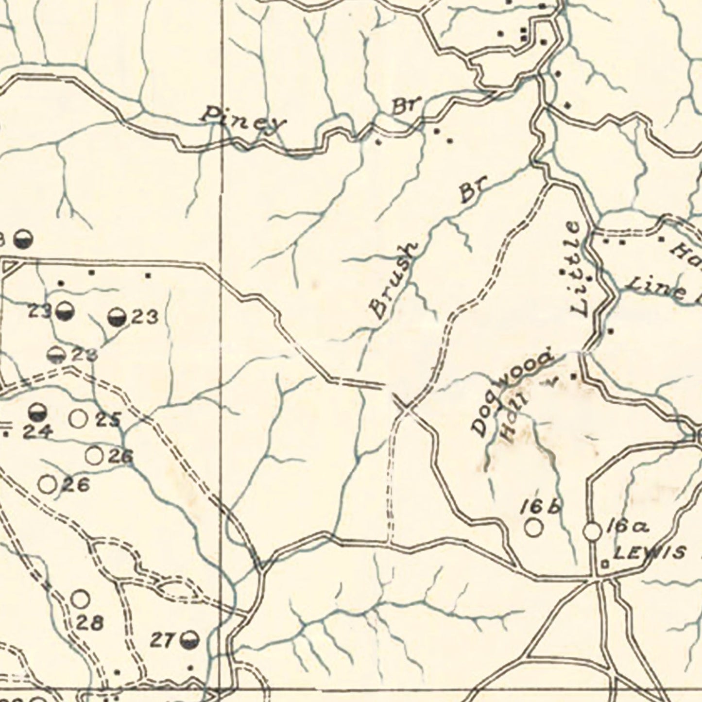Lewis County TN Iron Ore Mines Vintage Map 1915 Wall Art