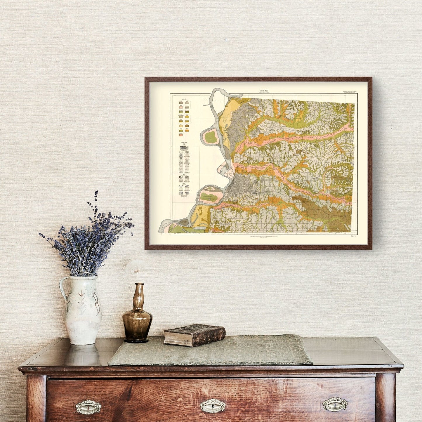 Vintage Map of Shelby County, Tennessee, 1916
