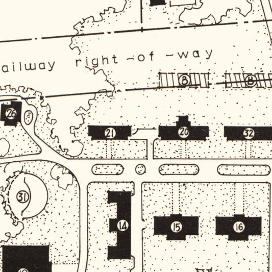 Vintage East Tennessee State University Campus Map, 1935
