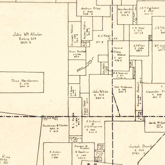 Vintage Map of Haywood County, Tennessee, 1927