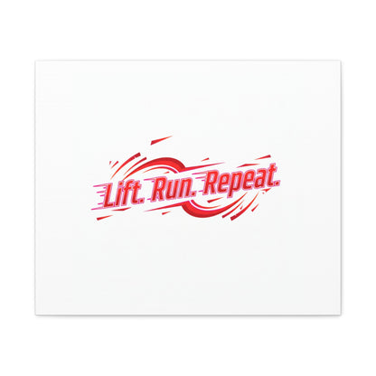 Lift Run Repeat Gym Motivation Canvas Wall Art