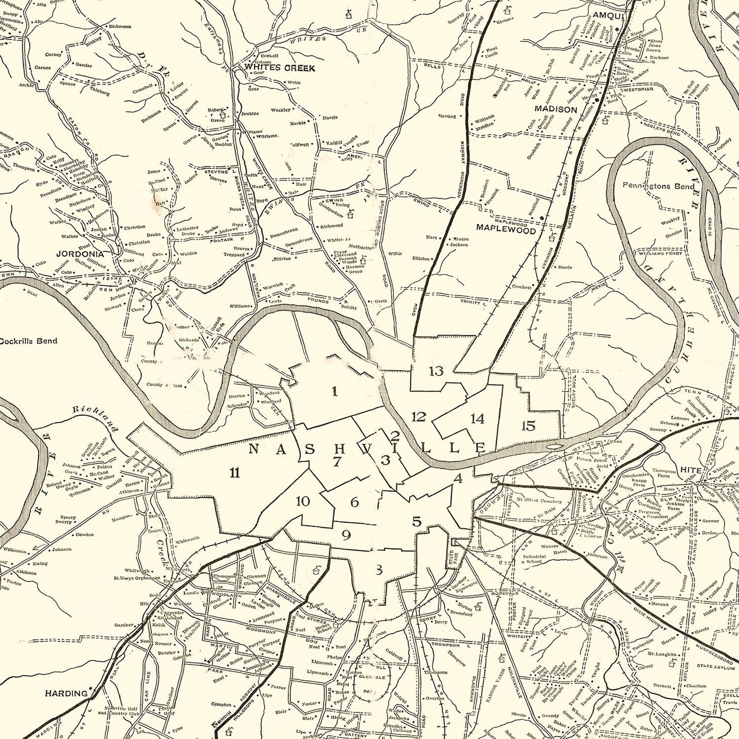 Vintage Cherokee National Forest Map, Tennessee, 1939