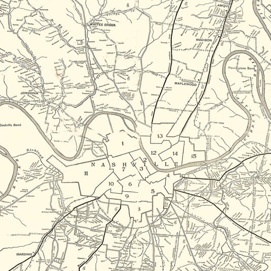 Vintage Cherokee National Forest Map, Tennessee, 1939