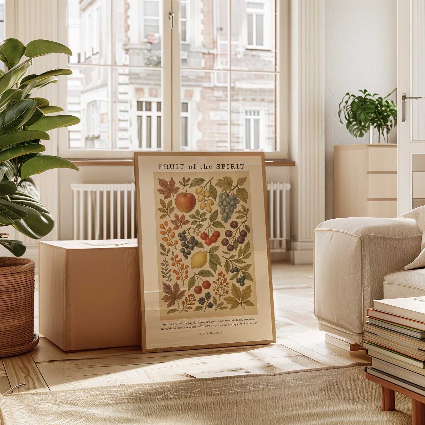 Fruit of the Spirit Botanical Faith Wall Art Print