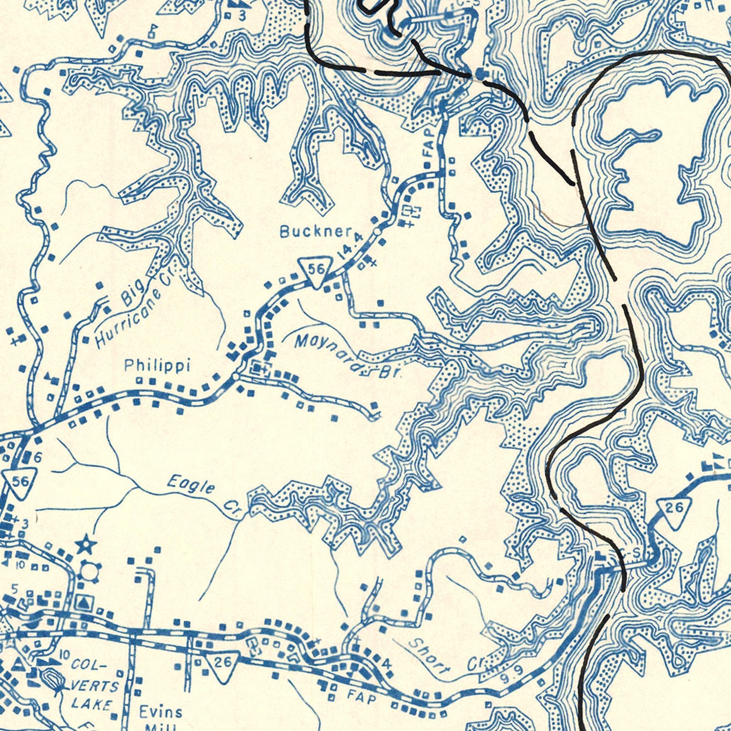 Vintage Map of DeKalb County, Tennessee, 1952