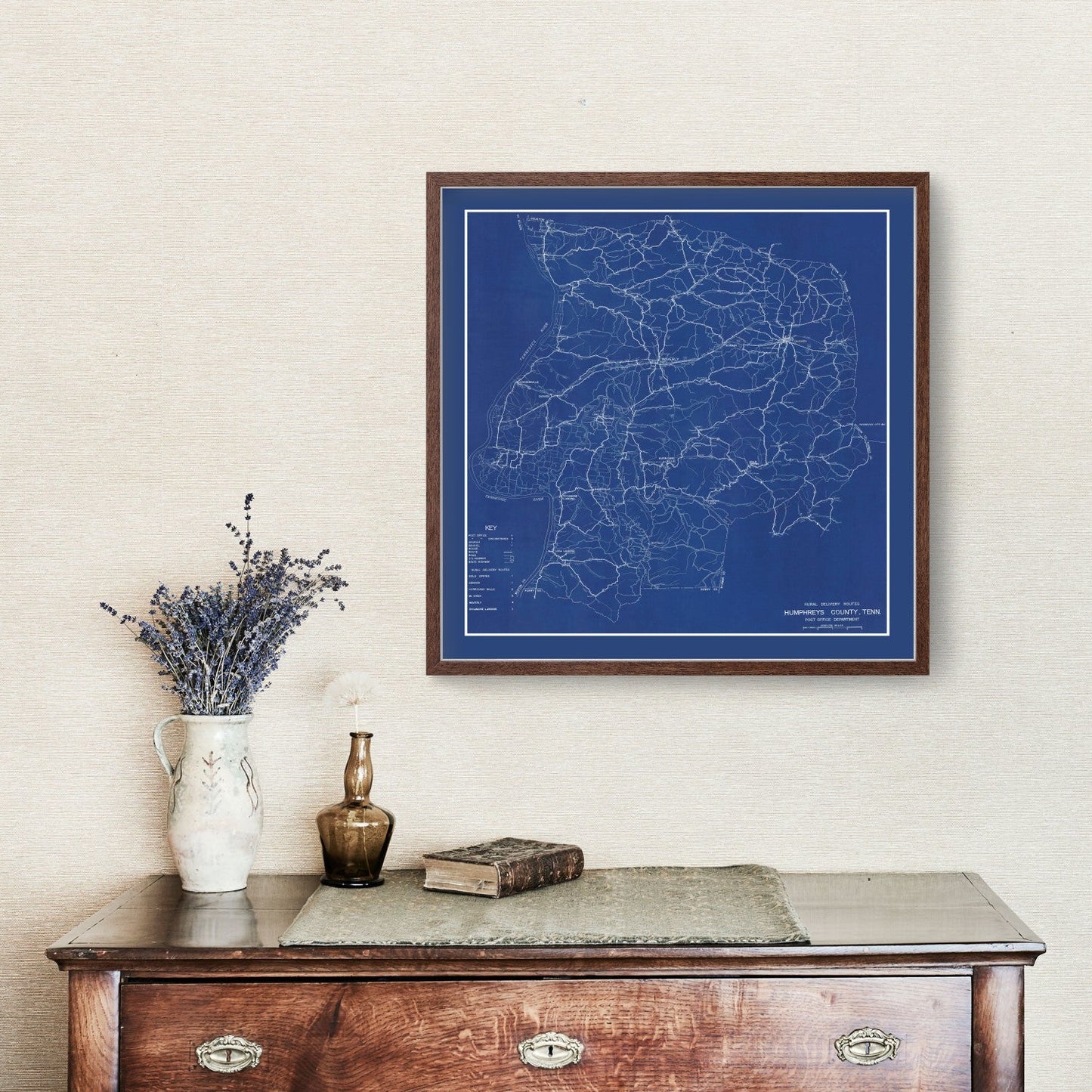 Vintage Map of Chester County, Tennessee, 1918