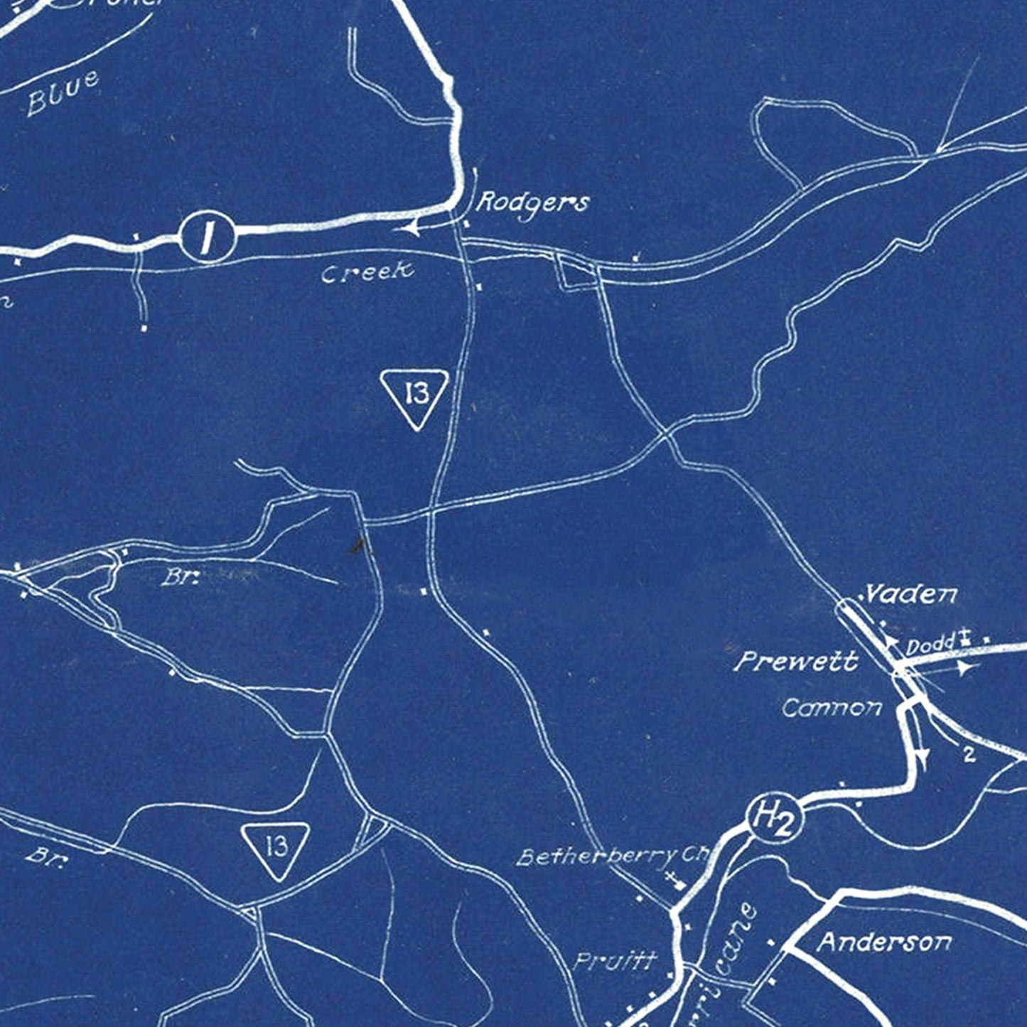 Vintage Map of Chester County, Tennessee, 1918