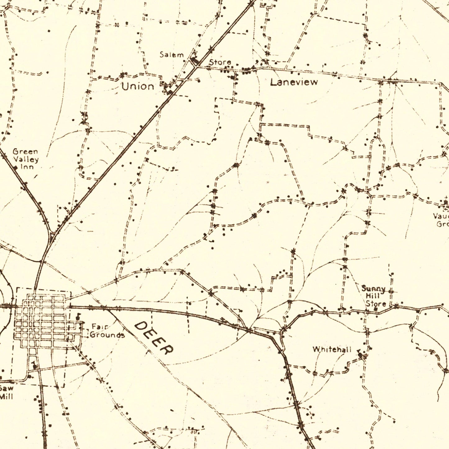 Vintage Map of Gibson County, Tennessee, 1937