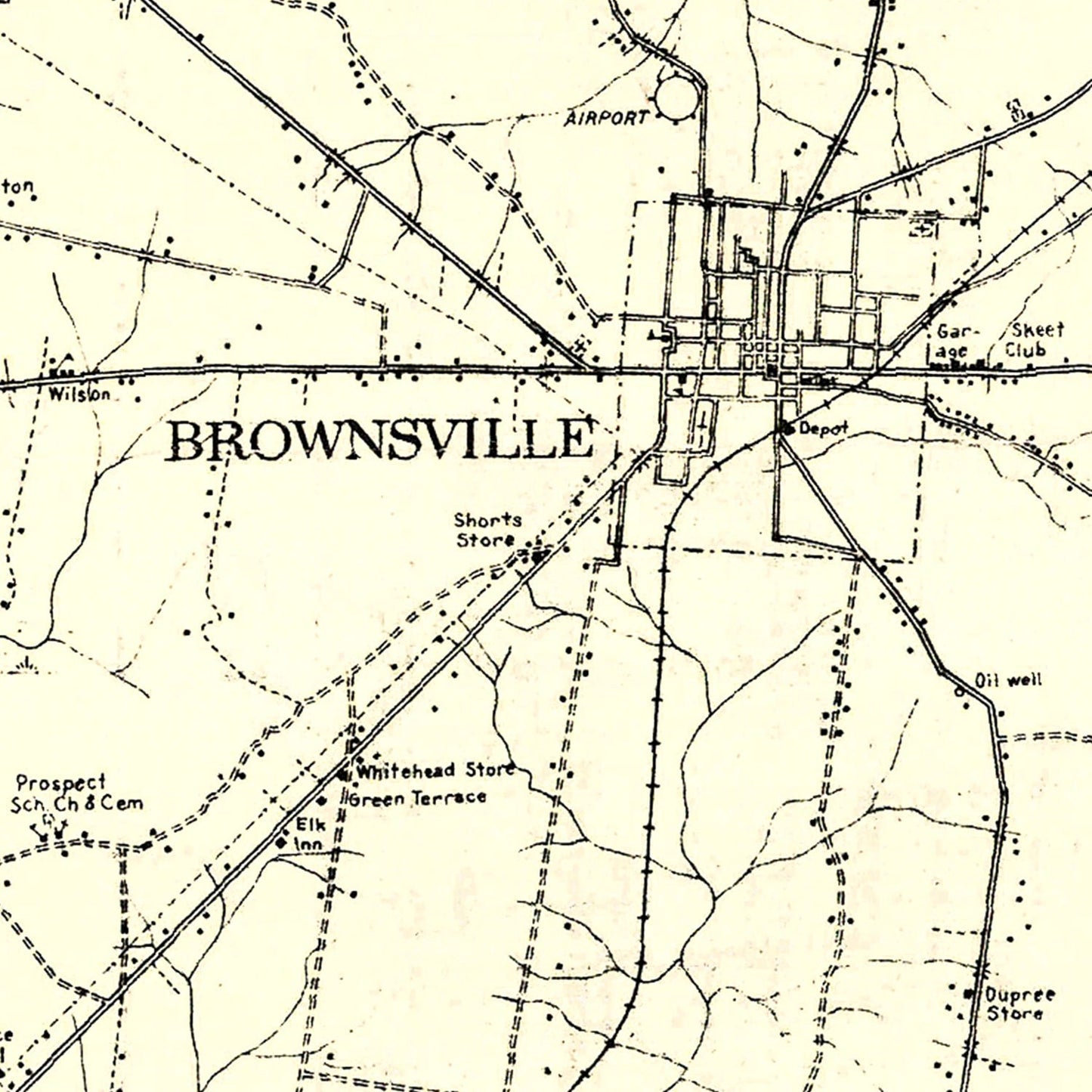 Vintage Map of Haywood County, Tennessee, 1937