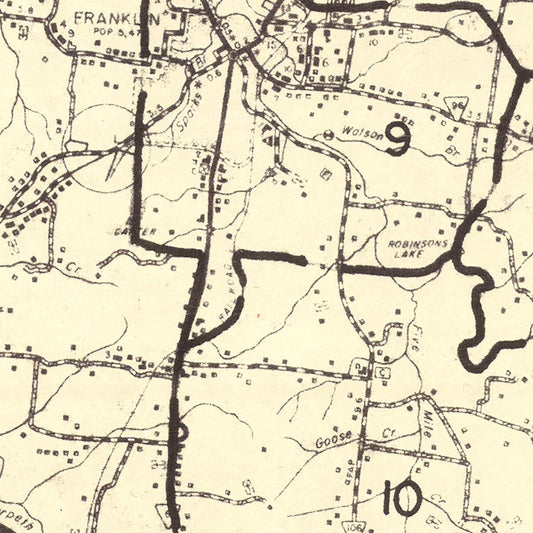 Vintage Map of Williamson County, Tennessee 1959