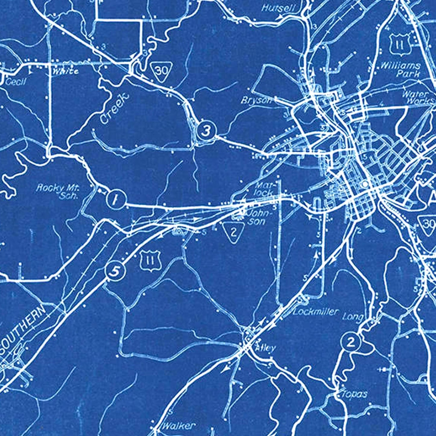 Vintage Map of McMinn County, Tennessee, 1924