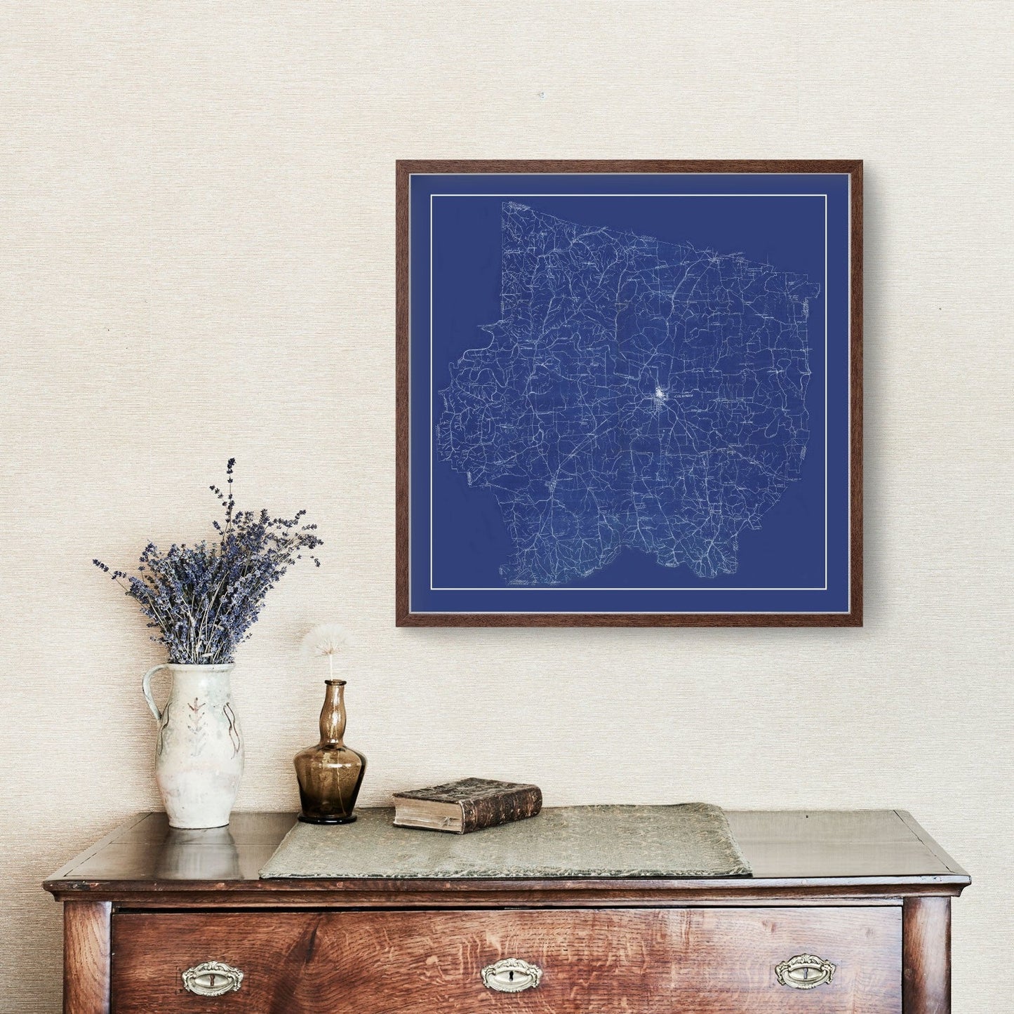Vintage Map of Maury County, Tennessee, 1924