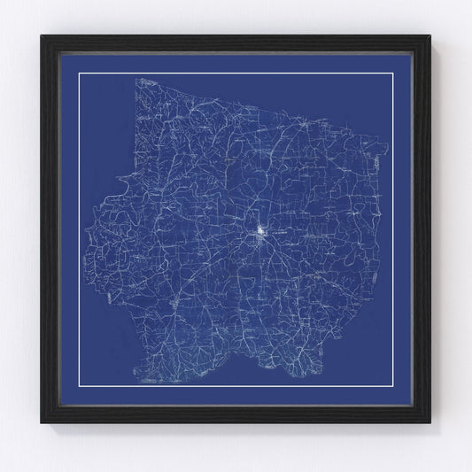 Vintage map of Maury County, Tennessee, 1924