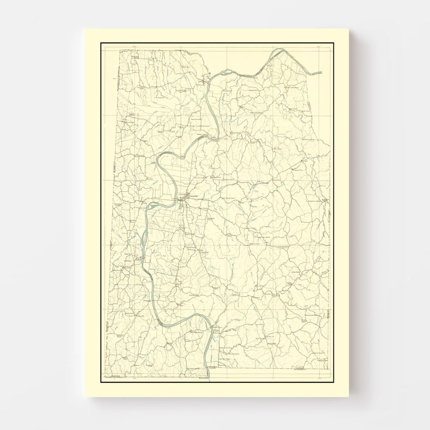 Vintage Map of Franklin County, Missouri, 1904