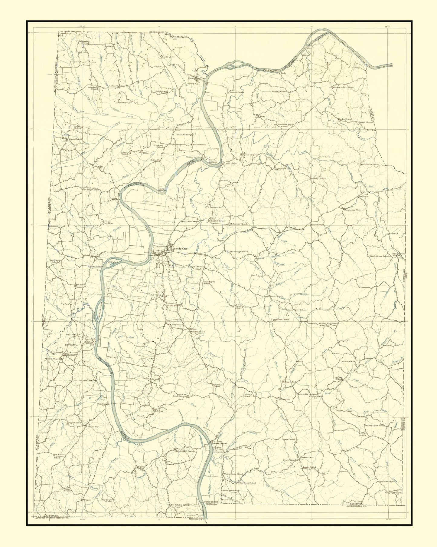 Vintage Map of Franklin County, Missouri, 1904