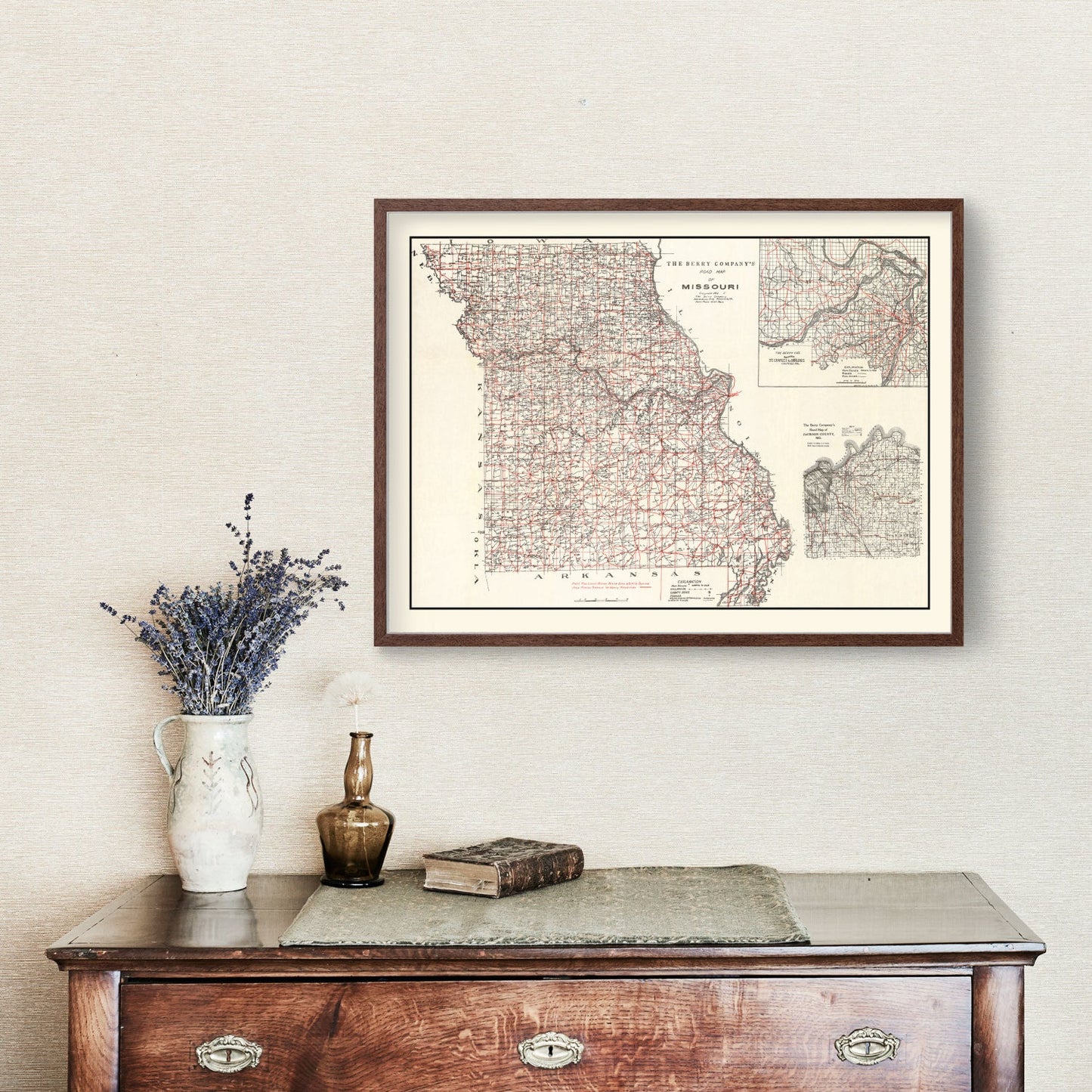 Vintage Map of Missouri, 1911