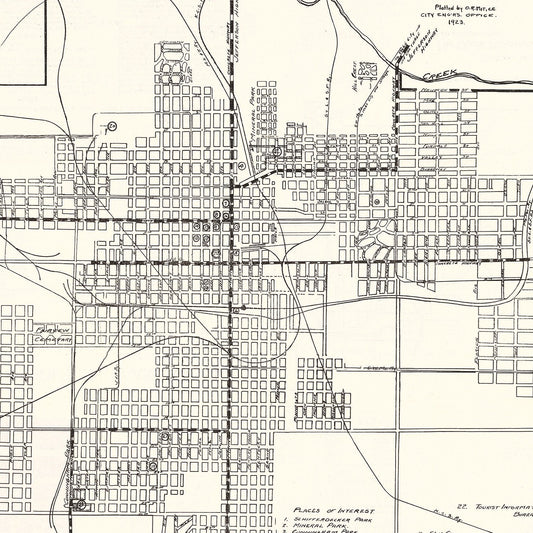 Vintage Map of Joplin, Missouri, 1923
