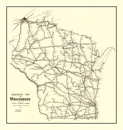 Vintage Map of Wisconsin, 1923