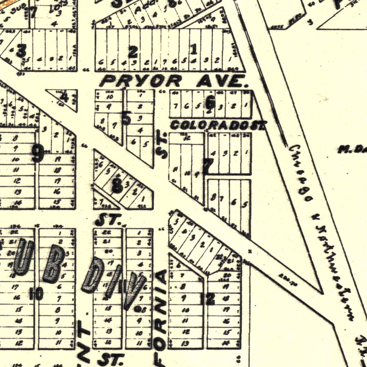 Vintage Map of Bay View, Wisconsin, 1919