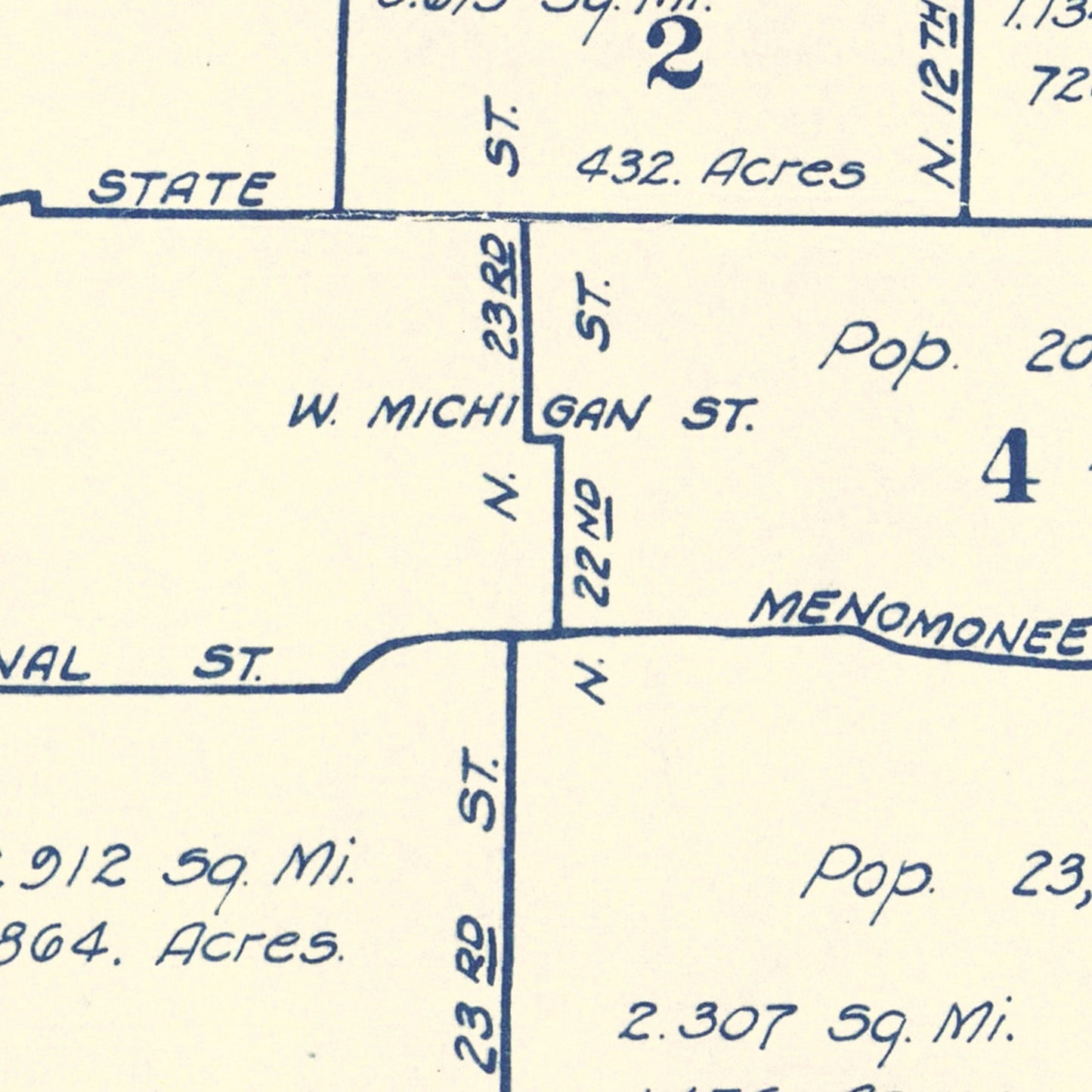 Vintage Map of Milwaukee, Wisconsin, 1931