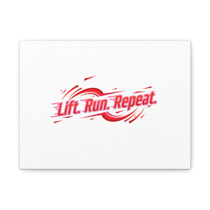 Lift Run Repeat Gym Motivation Canvas Wall Art