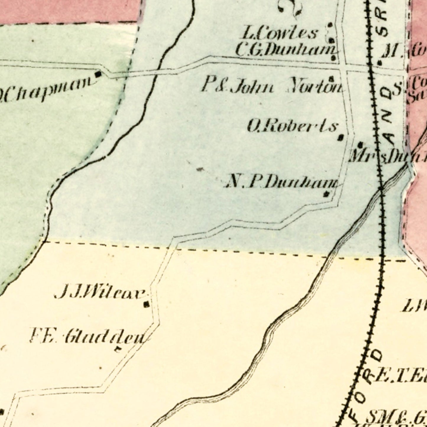 Vintage Map of Berlin, Connecticut, 1869