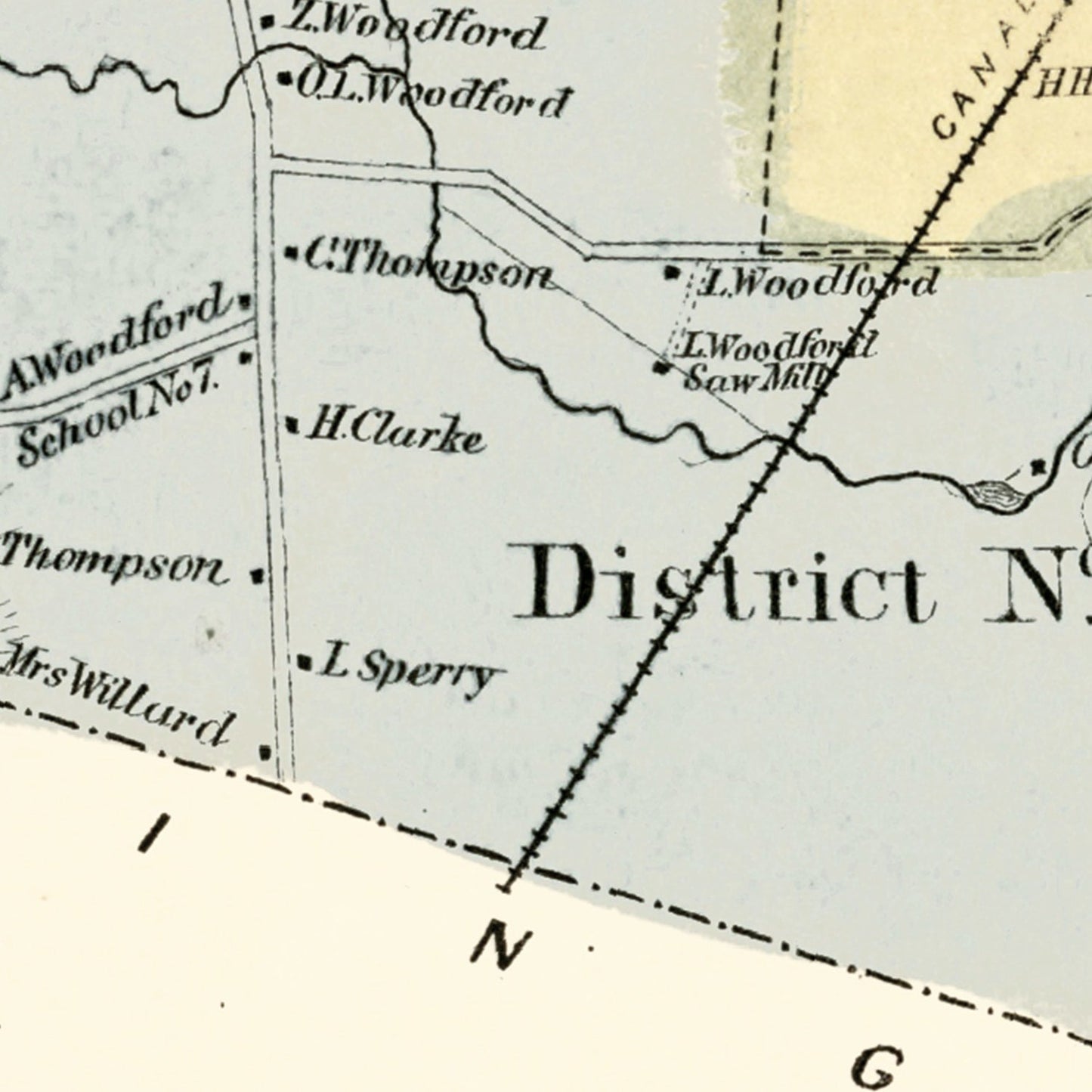 Vintage Map of Avon, Connecticut, 1869