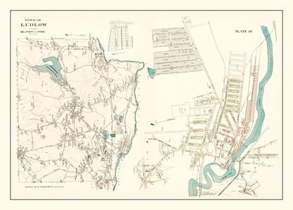 Vintage Map of Carrollton, Illinois, 1873