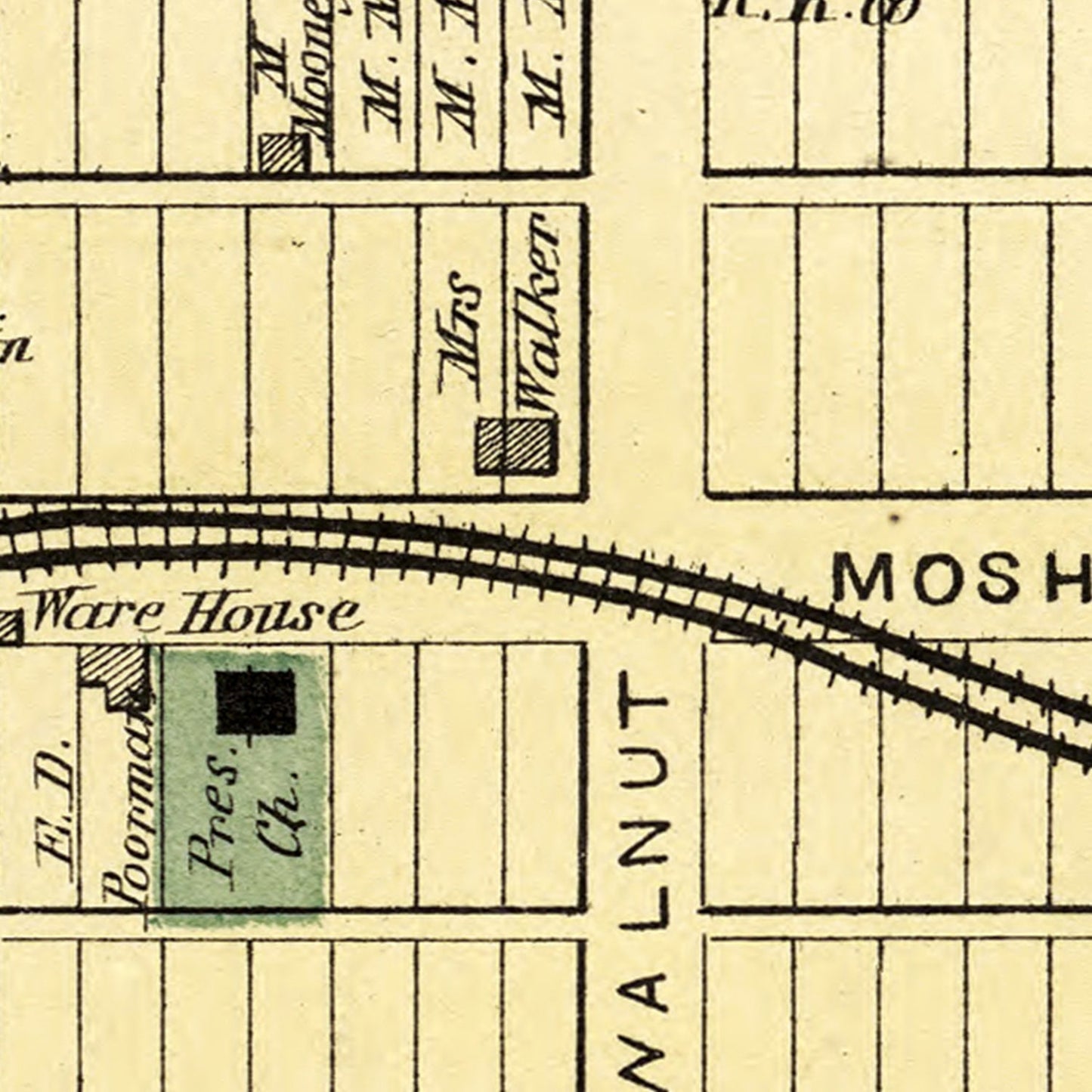 Vintage Map of Snow Shoe, Pennsylvania, 1874