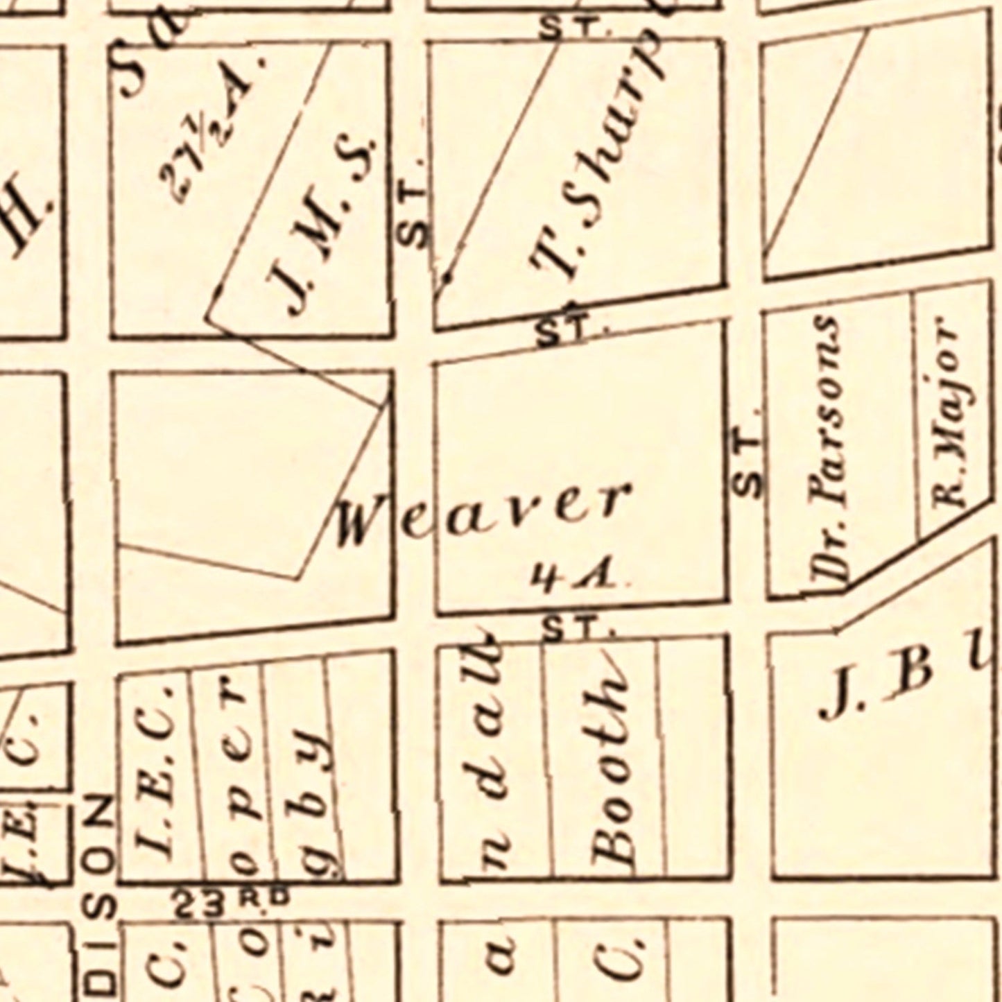 Vintage Map of North Chester, Pennsylvania, 1875