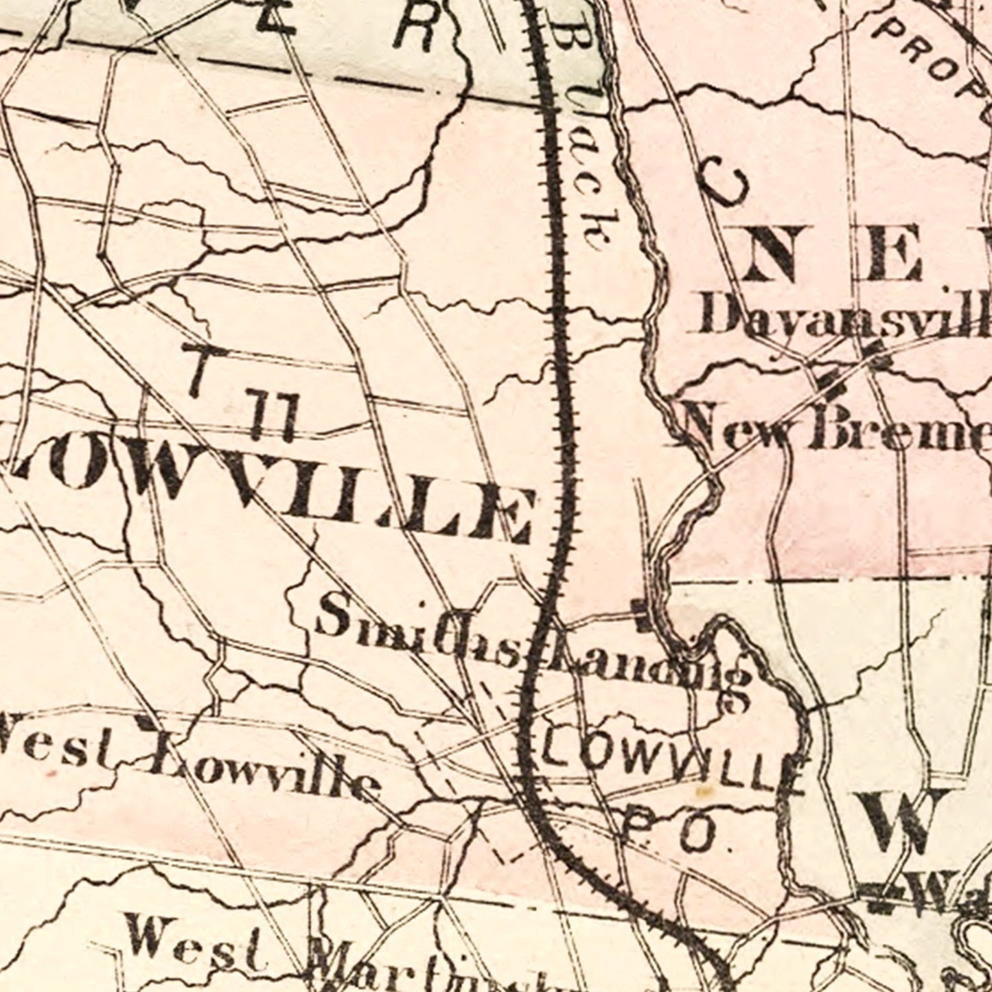 Vintage Map of Lewis County, New York, 1875