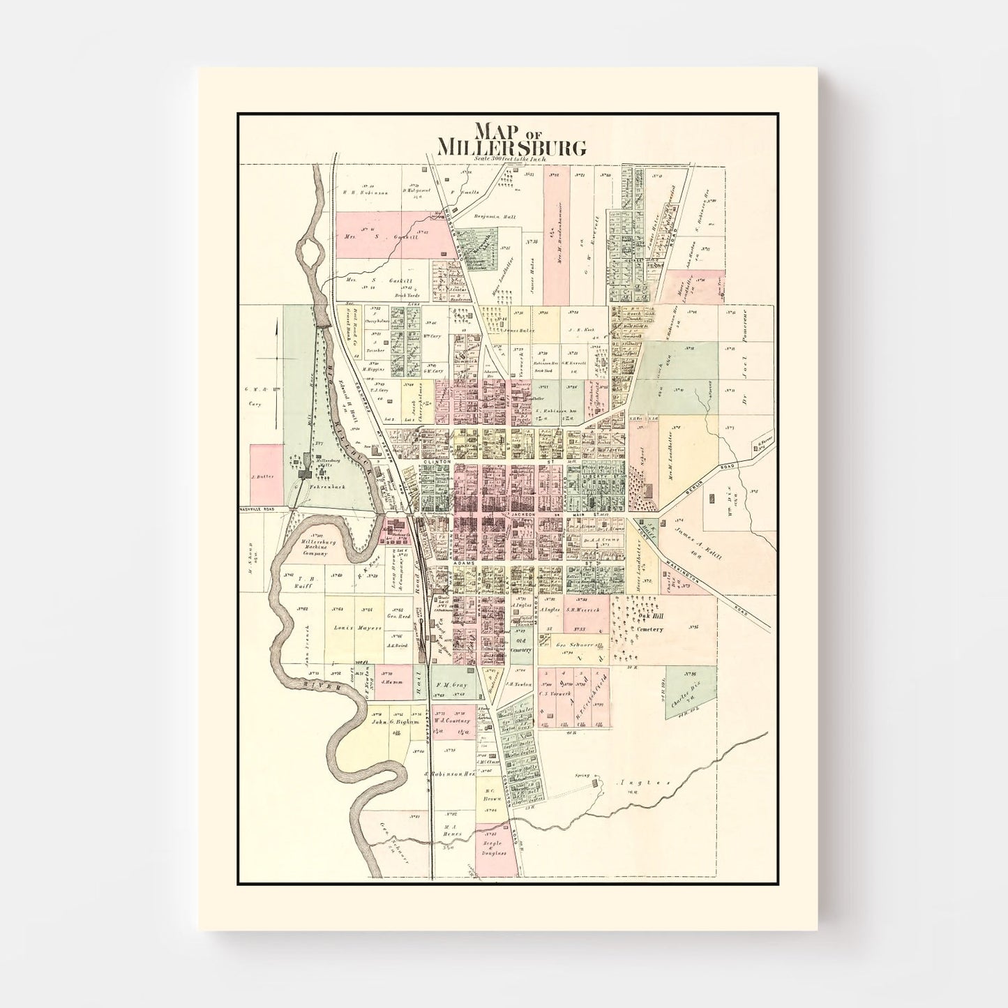 Vintage Map of Lewis Township, New York, 1875