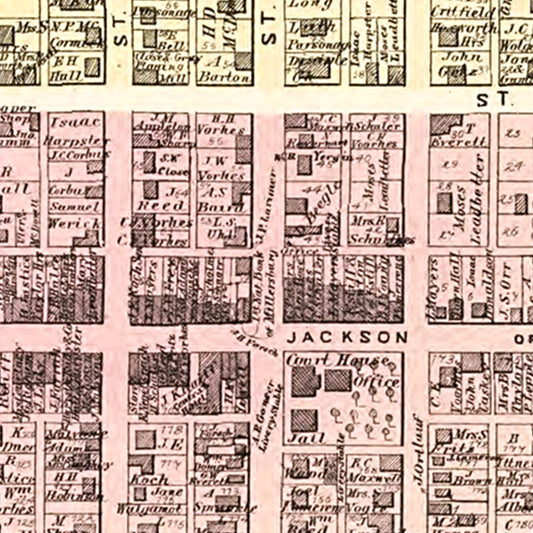 Vintage Map of Lewis Township, New York, 1875