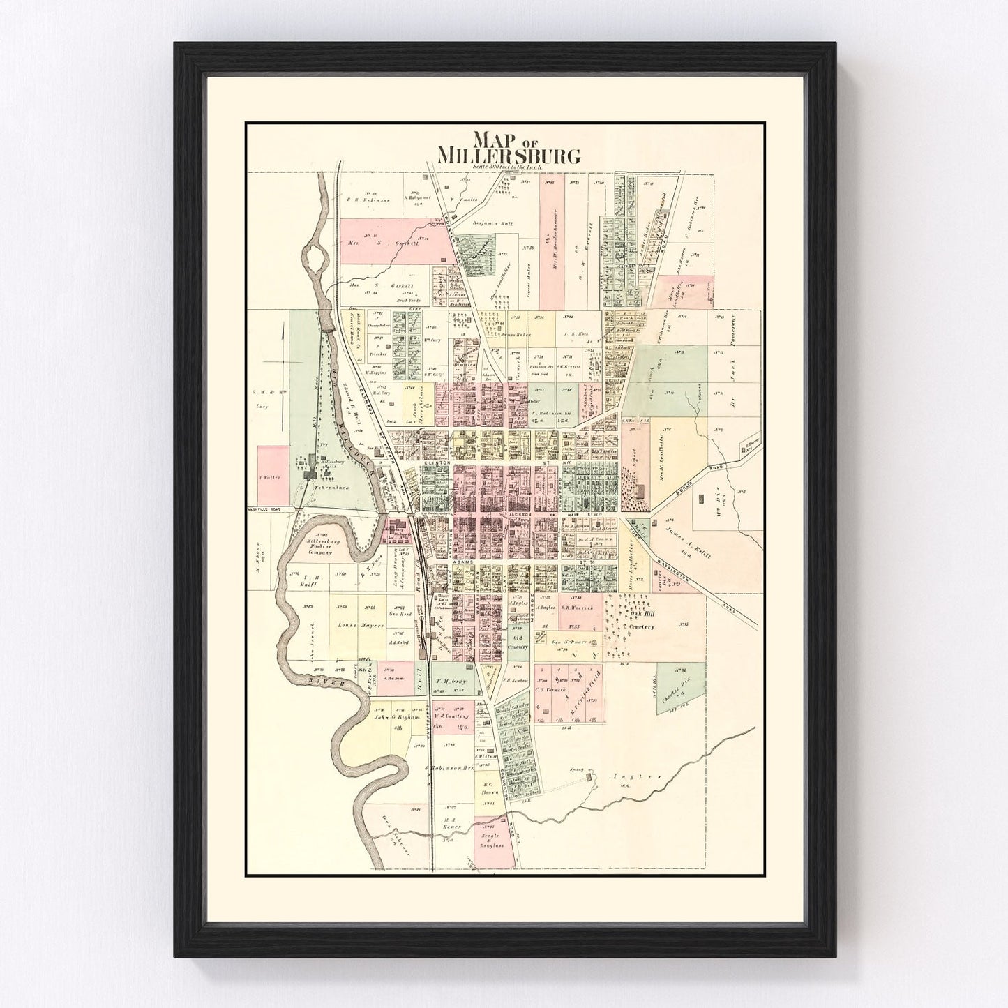 Vintage map of Lewis Township, New York, 1875