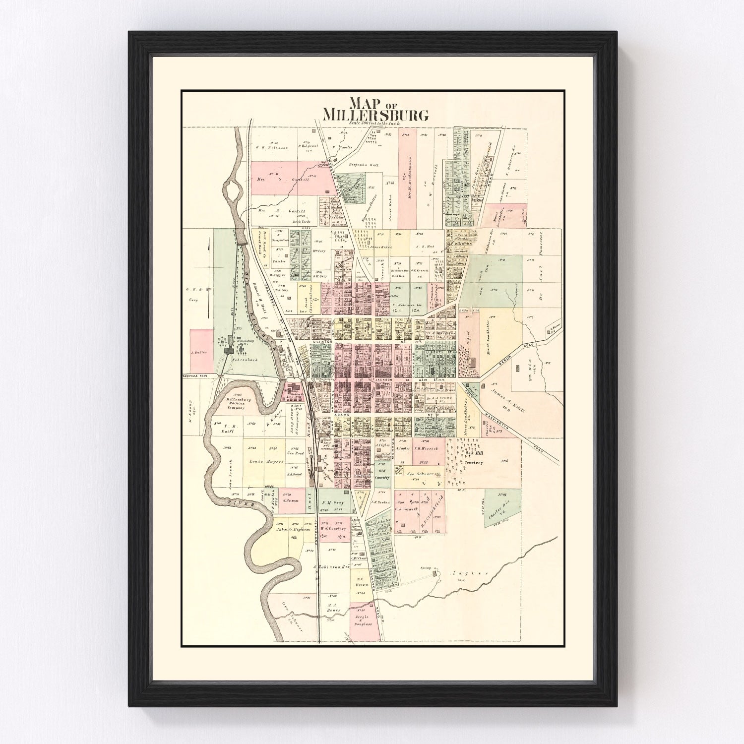 Vintage map of Lewis Township, New York, 1875