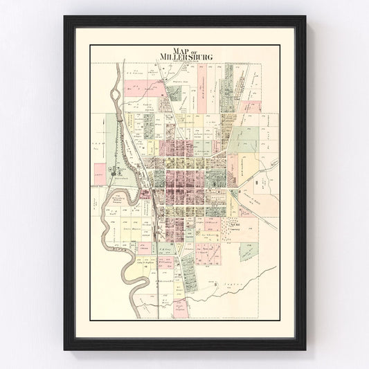 Vintage map of Lewis Township, New York, 1875