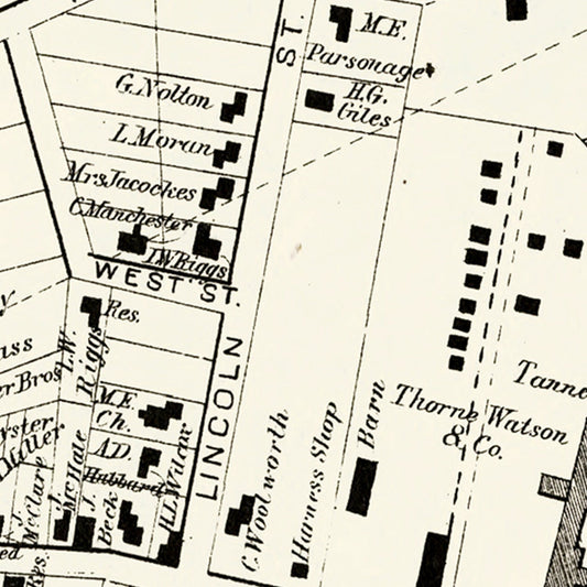 Vintage Map of Port Leyden Township, Lewis County, New York, 1875