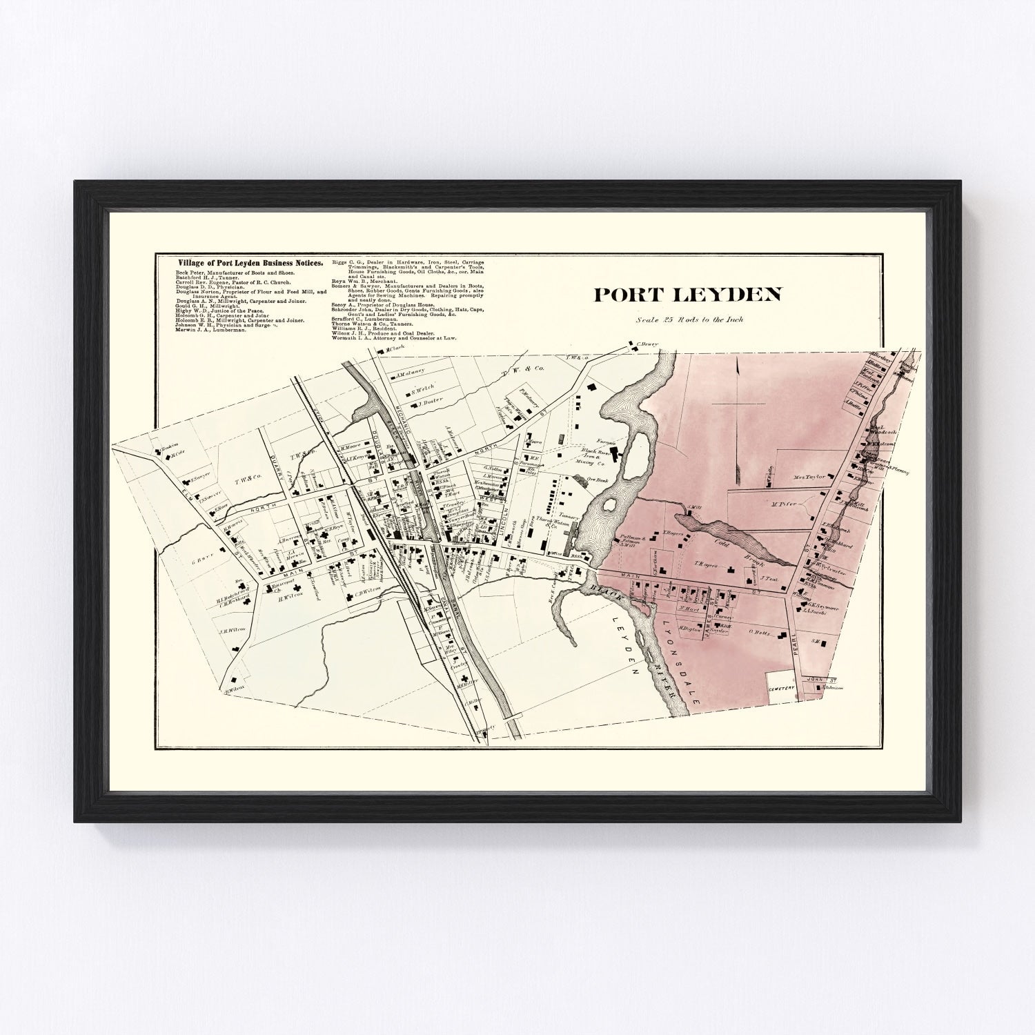 vintage map of Port Leyden Township, Lewis County, New York, 1875