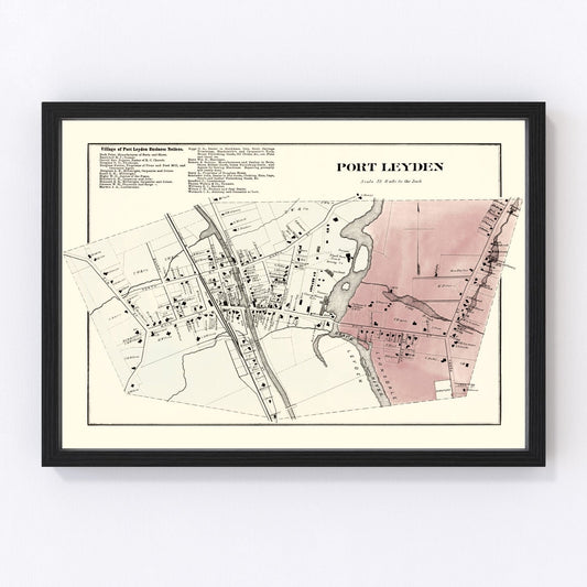 vintage map of Port Leyden Township, Lewis County, New York, 1875